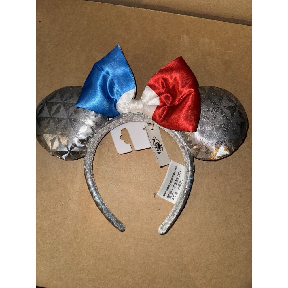 Disney Parks Disneyland France Flag Minnie Mouse Ears Headband Epcot